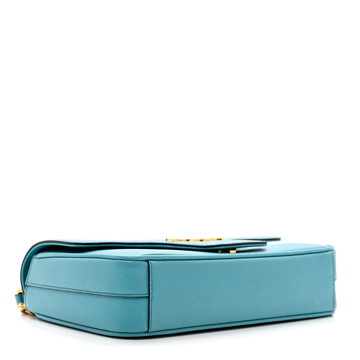Saffiano Flap Shoulder Bag Turchese