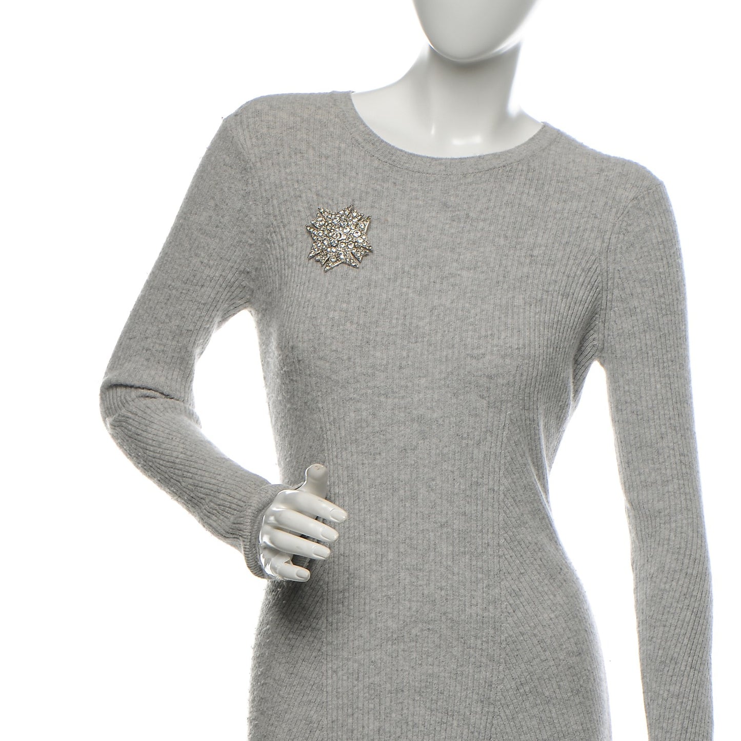 Crystal CC Brooch Silver