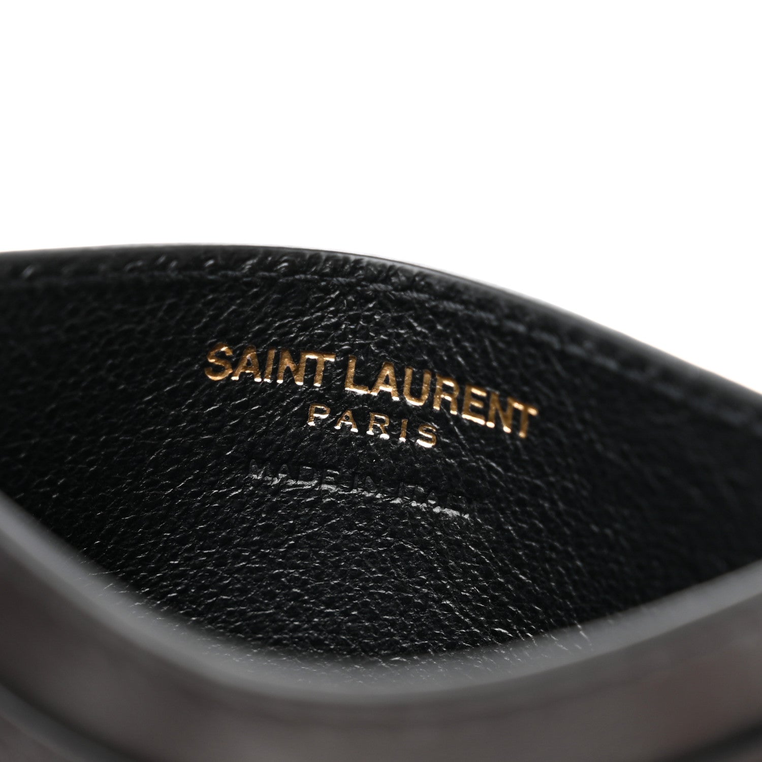 Saint Laurent Calfskin Monogram Card Case Black 6 of 7