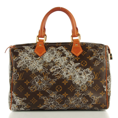 Louis Vuitton Monogram Dentelle Speedy 30 Silver 1 of 8
