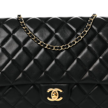 Chanel Lambskin Quilted Clutch with Chain Flap Black 8 of 10