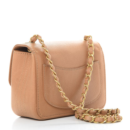 Chanel Grained Calfskin Mini Square Classic Pure Flap Brown 3 of 12