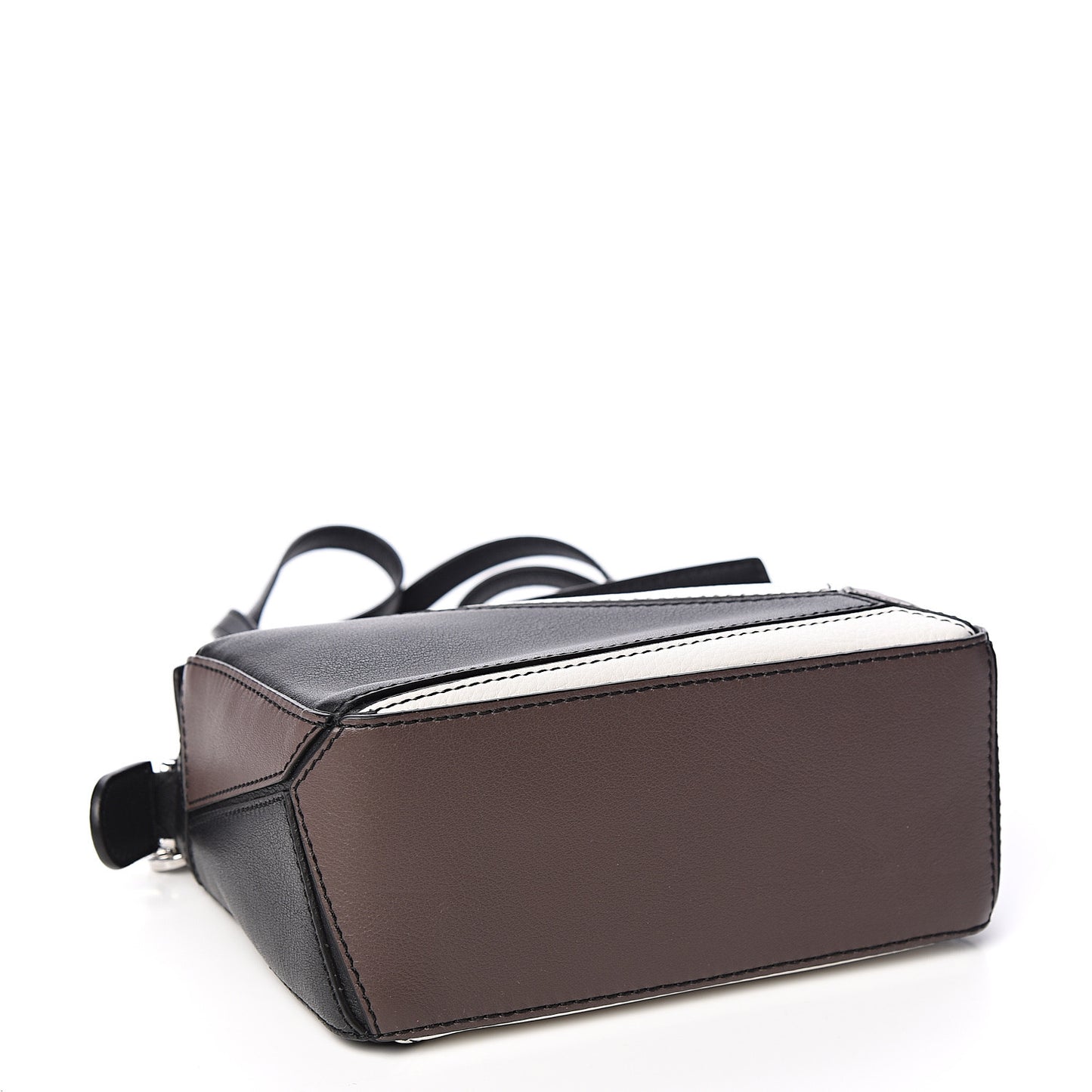 Calfskin Mini Puzzle Bag Black Taupe