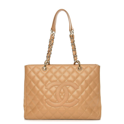 Chanel Caviar Quilted Grand Shopping Tote GST Beige 1 of 15