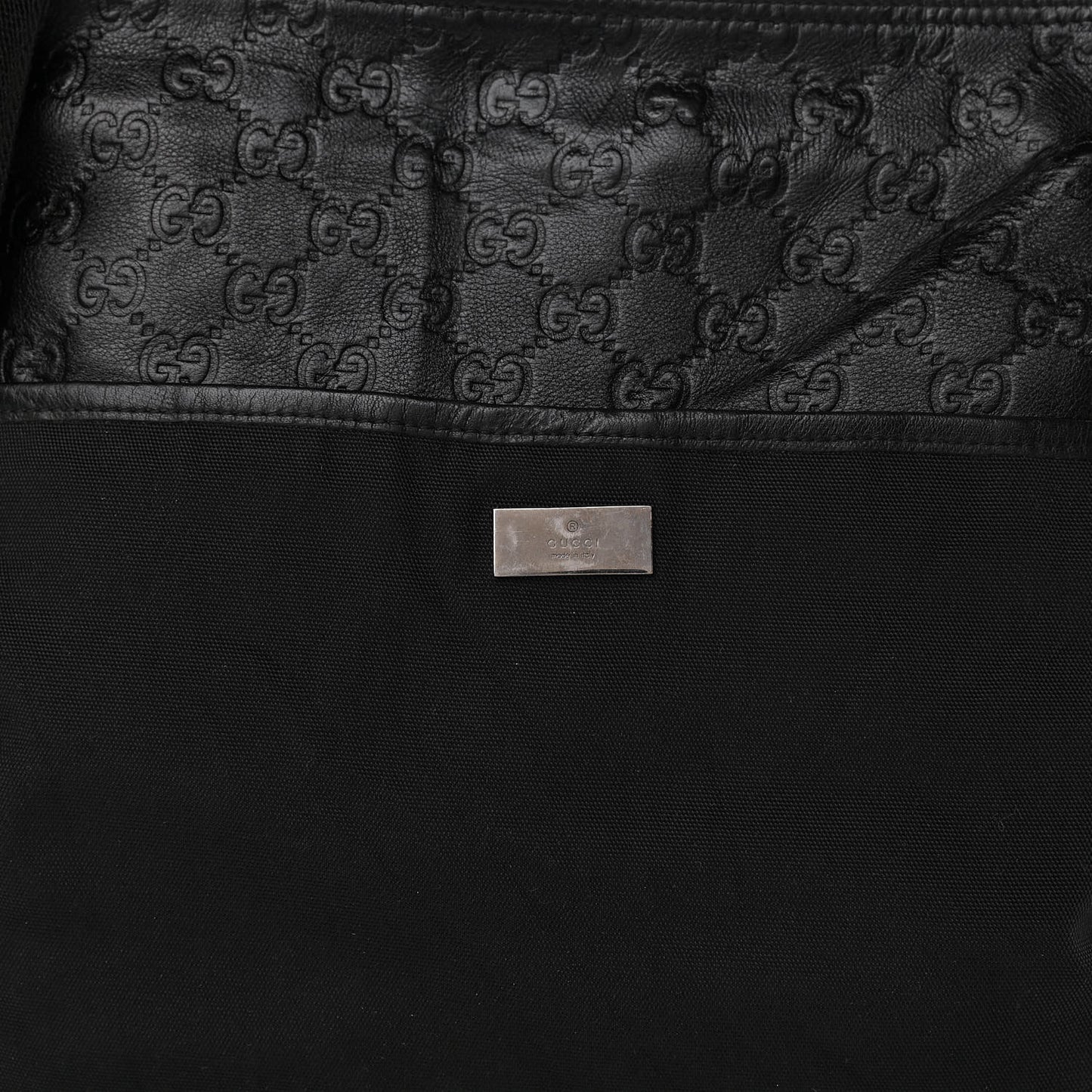 Guccissima Nylon Messenger Bag Black