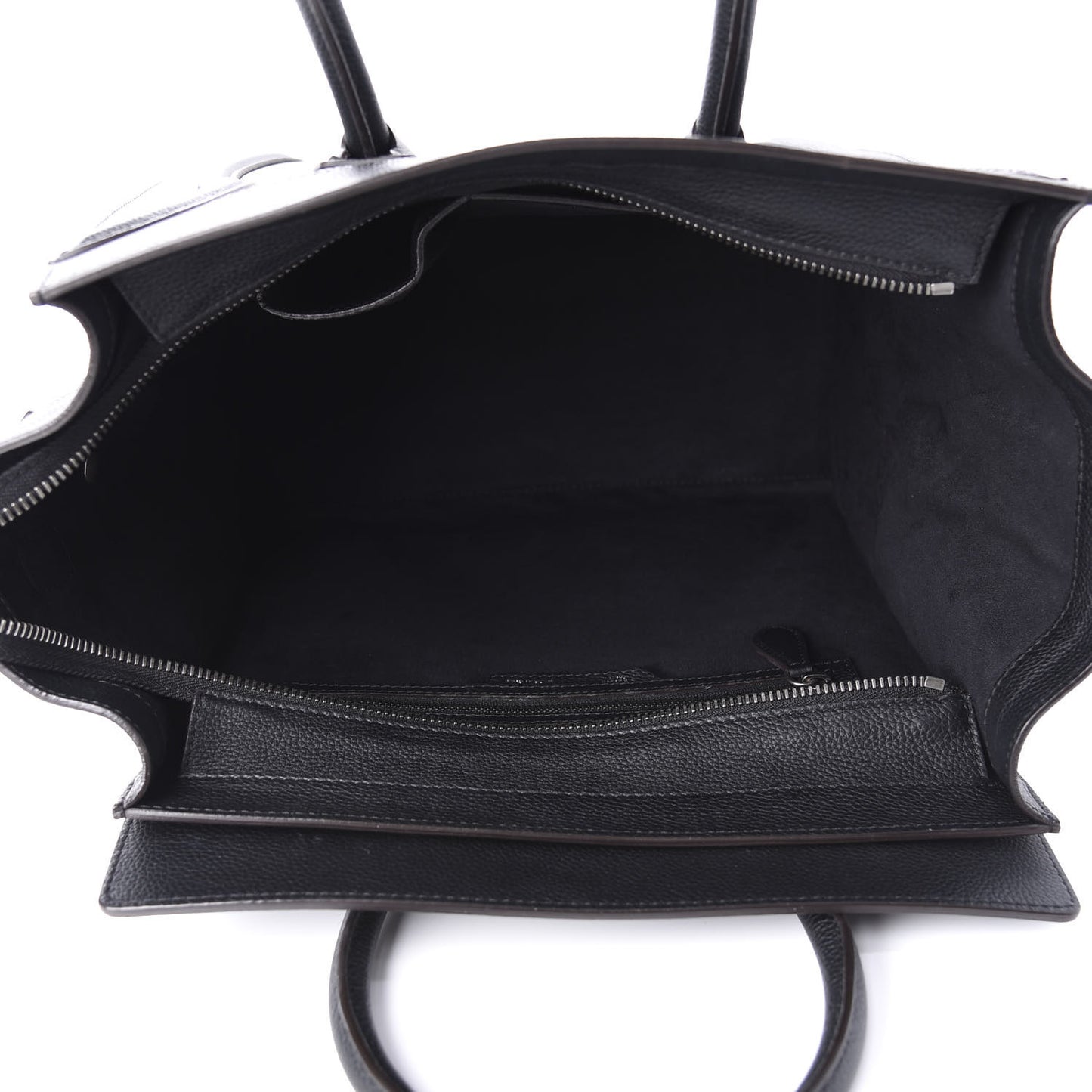 Drummed Calfskin Mini Luggage Black