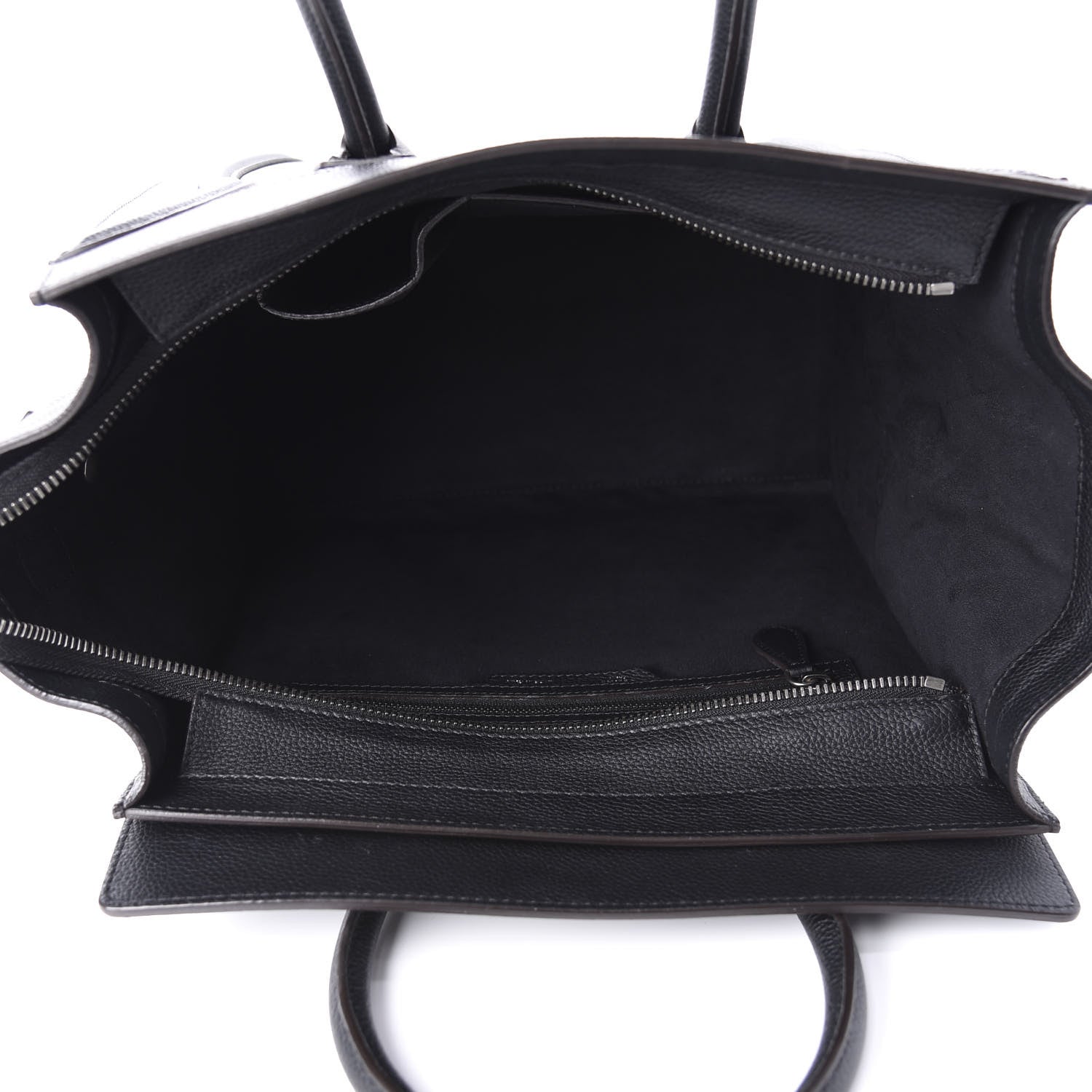 Celine Drummed Calfskin Mini Luggage Black 5 of 10