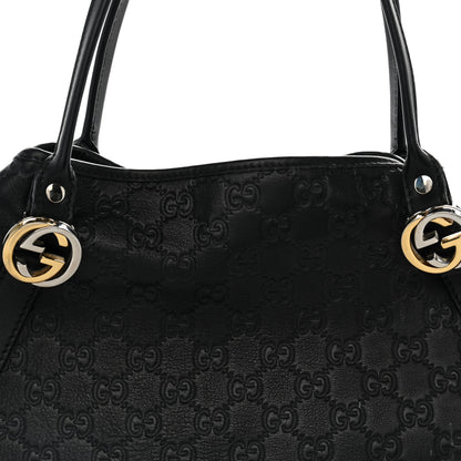 Gucci Guccissima Medium GG Twins Shoulder Bag Black 6 of 12