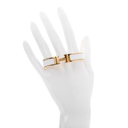 Hermes Enamel Narrow Clic Clac H Bracelet S White 2 of 5