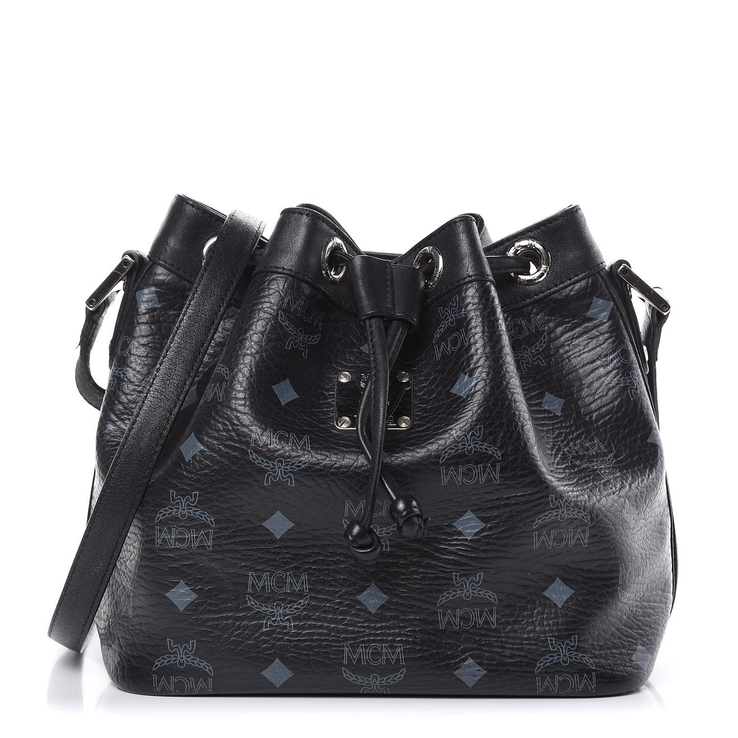 MCM Visetos Essential Drawstring Bucket Bag Black 1 of 16
