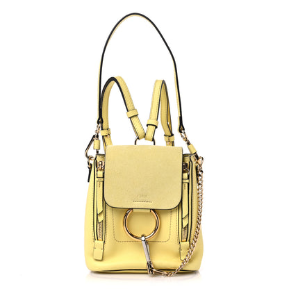 Chloe Suede Calfskin Mini Faye Backpack Lemonade 1 of 12