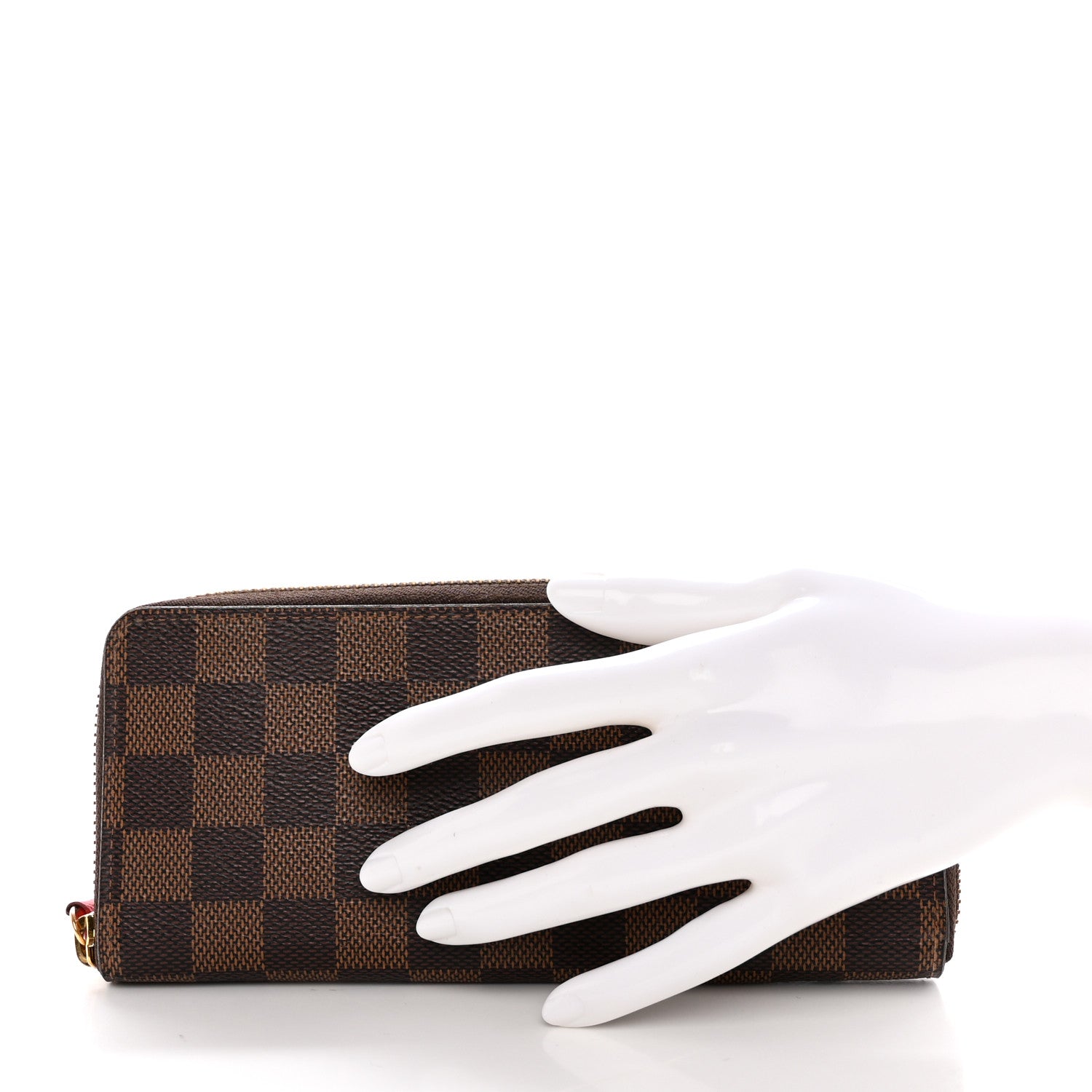 Louis Vuitton Damier Ebene Clemence Wallet Cherry 2 of 15