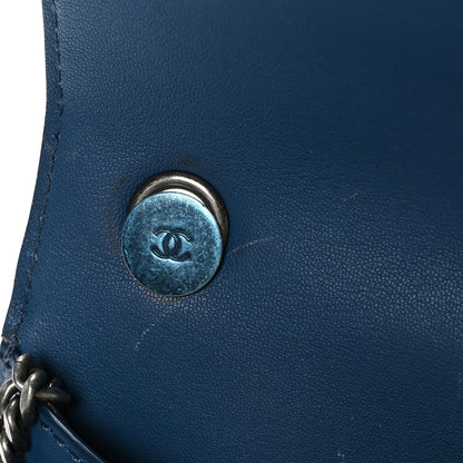 Chanel Lambskin Quilted Small Natural CC Flap Navy 10 of 11