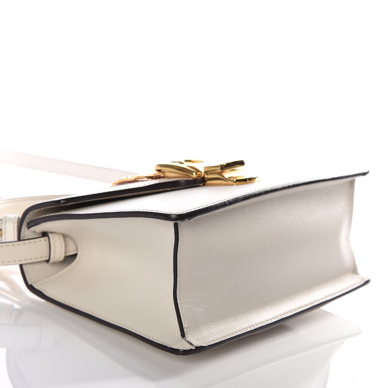 Gucci Calfskin Mini Sylvie Top Handle Bag White 3 of 10