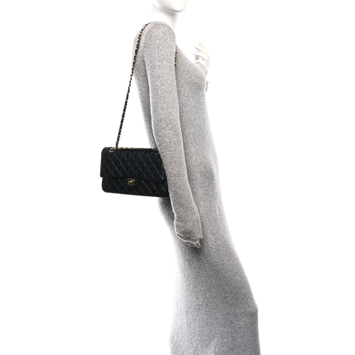 Chanel Lambskin Quilted Medium Double Flap Black 2 of 12