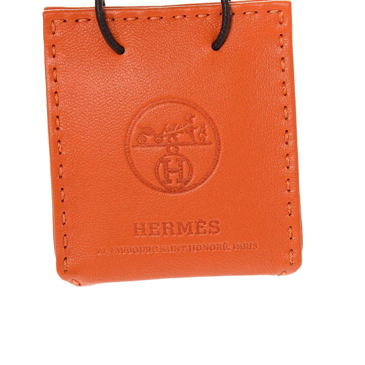 Milo Lambskin Swift Shopping Bag Charm Feu Gold
