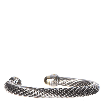 David Yurman Sterling Silver 14K Yellow Gold 7mm Cable Classics Bracelet 3 of 5