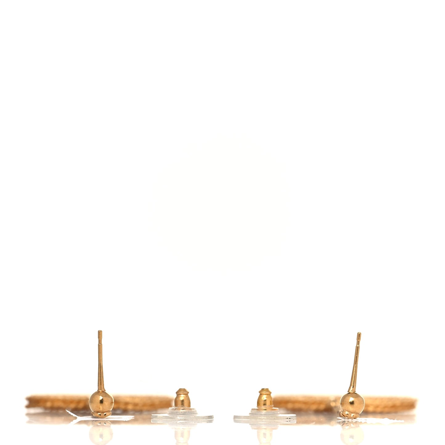 CC Drop Earrings Matte Gold
