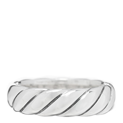 David Yurman Sterling Silver 6mm Sculpted Cable Band Ring 57 8 1 of 4
