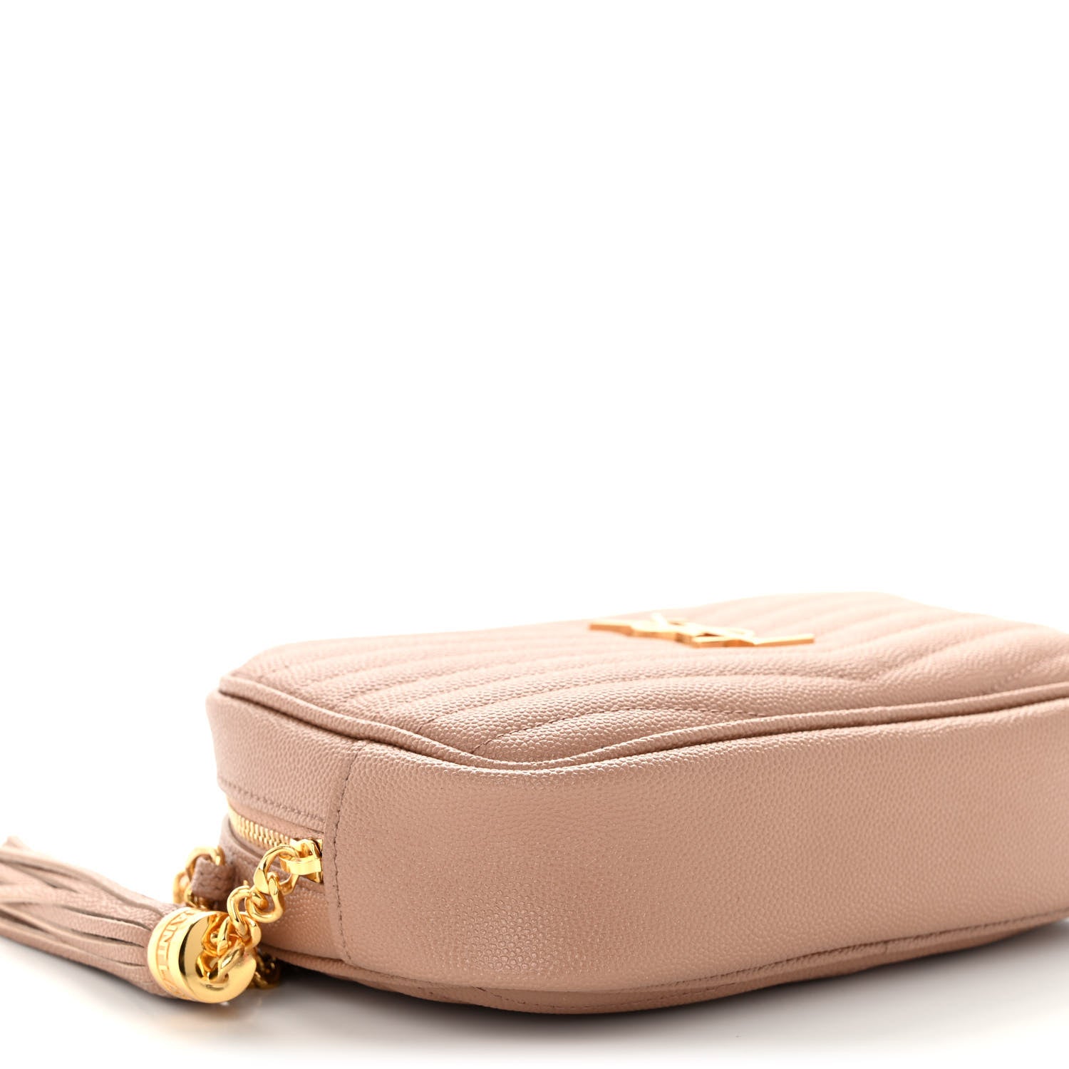 Saint Laurent Grain De Poudre Matelasse Monogram Mini Lou Camera Bag Vintage Peach 9 of 10