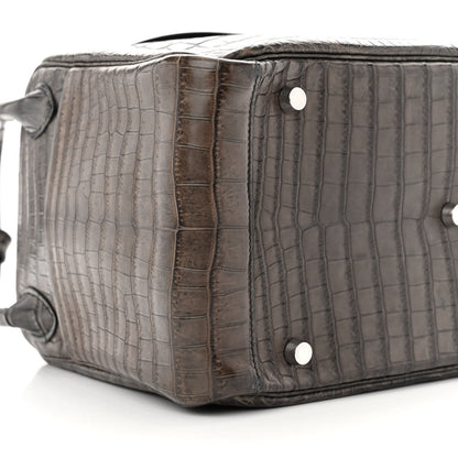 Hermes Matte Niloticus Crocodile Lindy 30 Gris Elephant 8 of 11