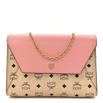 MCM Visetos Tri-Fold Crossbody Beige Soft Pink 1 of 16