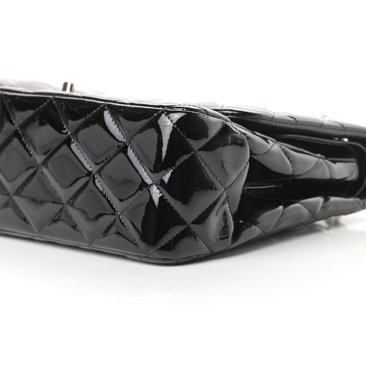 Chanel Patent Quilted Jumbo Double Flap Black 10 of 16