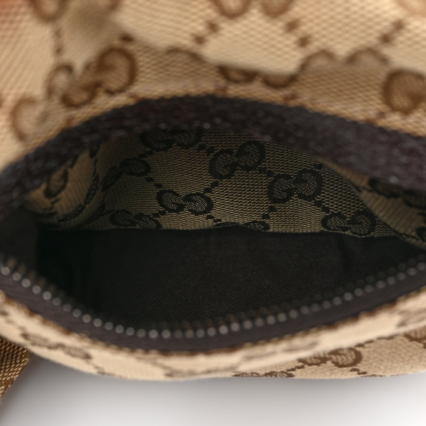 Monogram Web Belt Bag Dark Brown