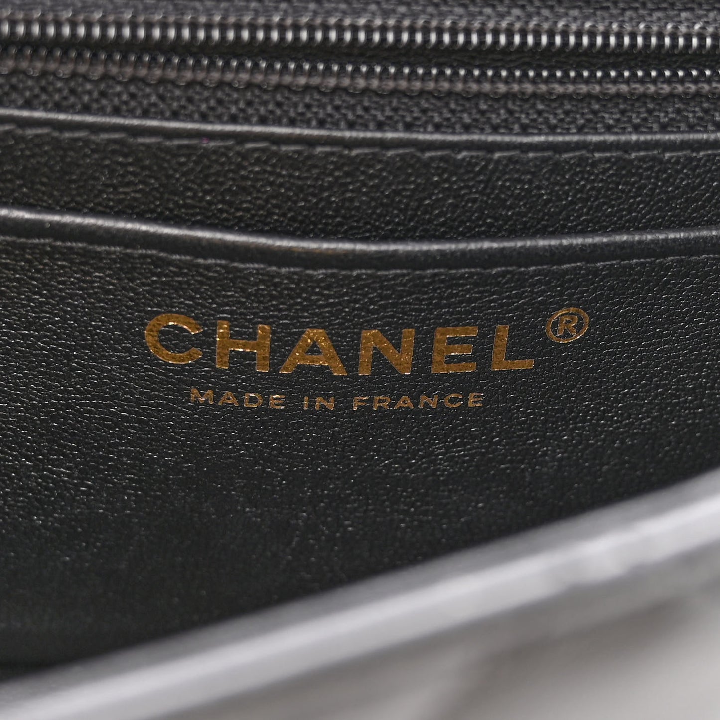 Lambskin Quilted Mini Rectangular Flap Black