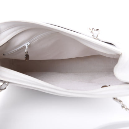 Chanel Caviar Logo Shoulder Bag White 5 of 16