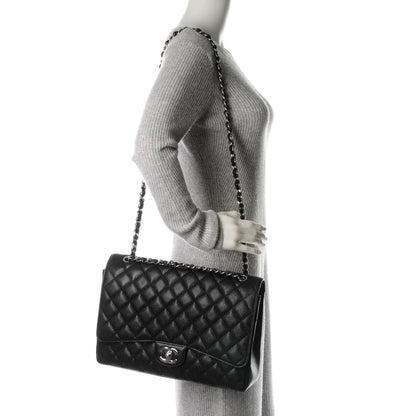 Chanel Caviar Quilted Maxi Double Flap Black 2 of 8