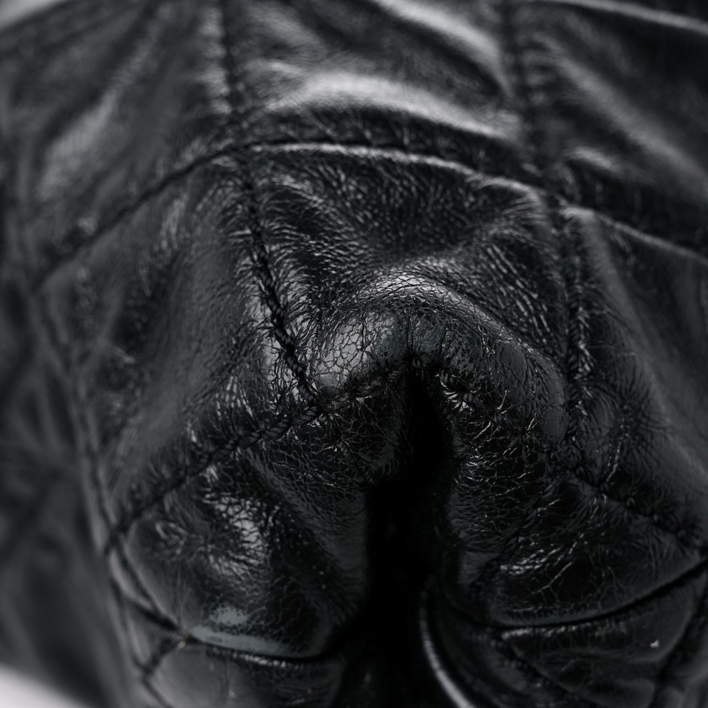 Aged Calfskin Oversized Reissue Overnight Tote Black