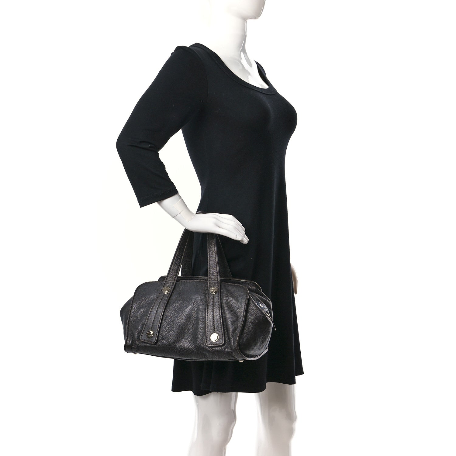 Chanel Calfskin Bolt Bowler Black 2 of 15