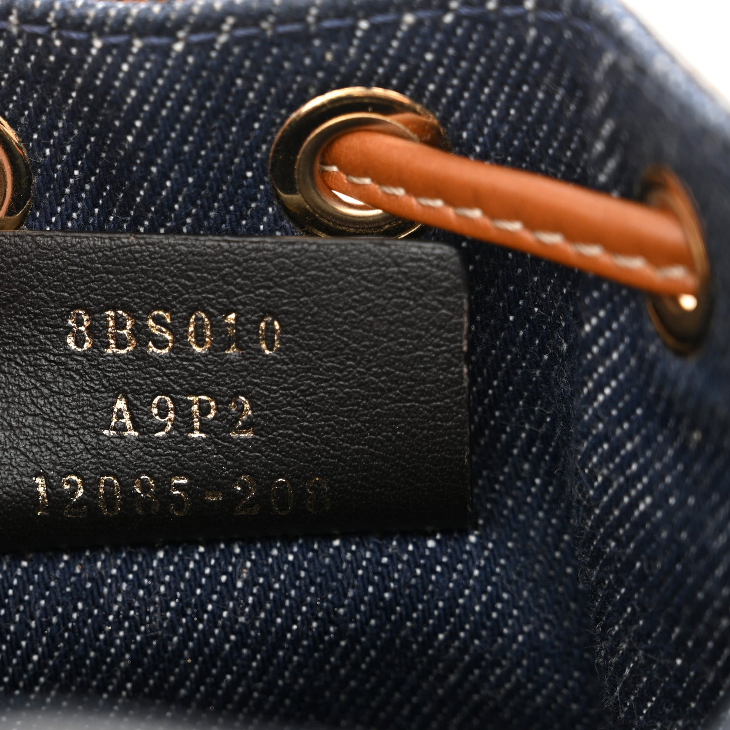 Denim Vitello King F is Fendi FF Embroidered Mini Mon Tresor Bucket Bag Blue Cuoio