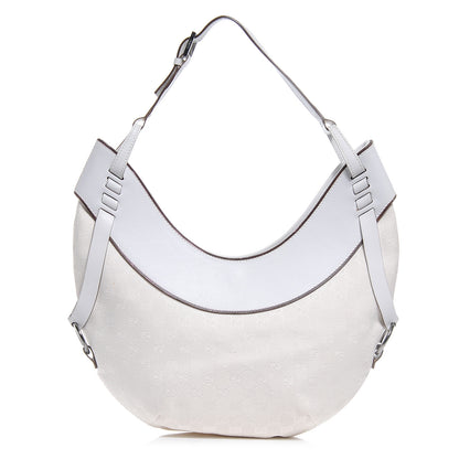 Gucci Monogram Half Moon Hobo White 1 of 7