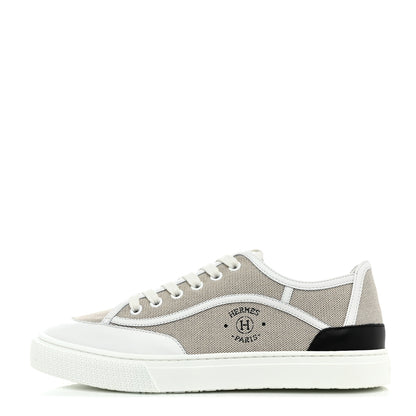 Hermes Canvas Calfskin Get Sneakers 39 Prunoir White 1 of 9