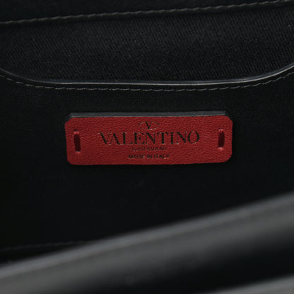 Valentino Garavani Vitello Monochrome Rockstud Flip Lock Bag Black 6 of 15