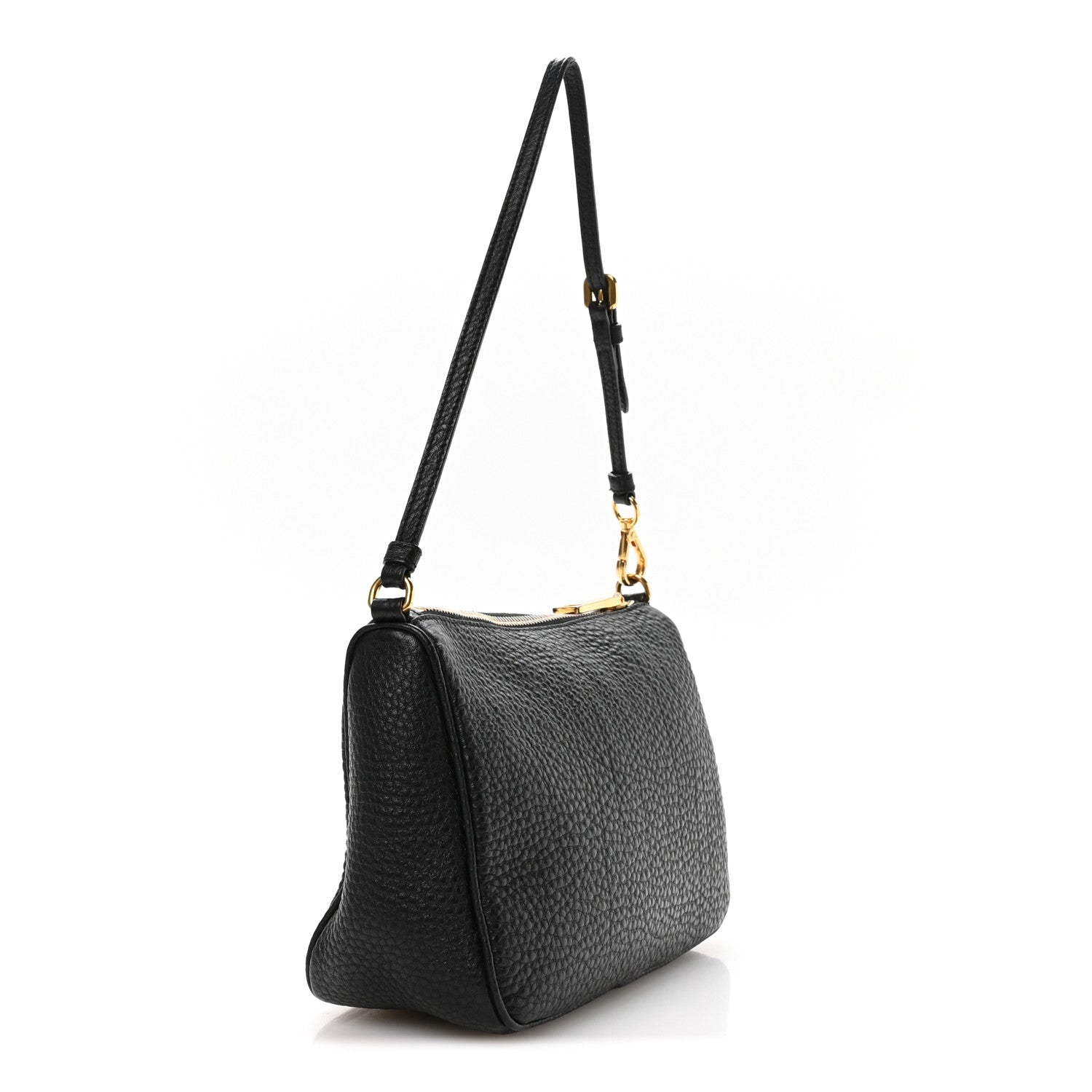 Prada Vitello Daino Pochette Bag Black 3 of 12
