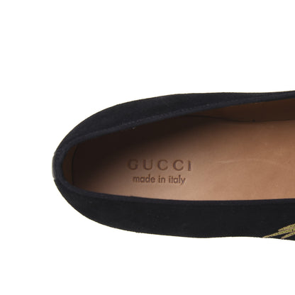 Gucci Suede Dragon Embroidered Mens Loafers 11 Black 8 of 17