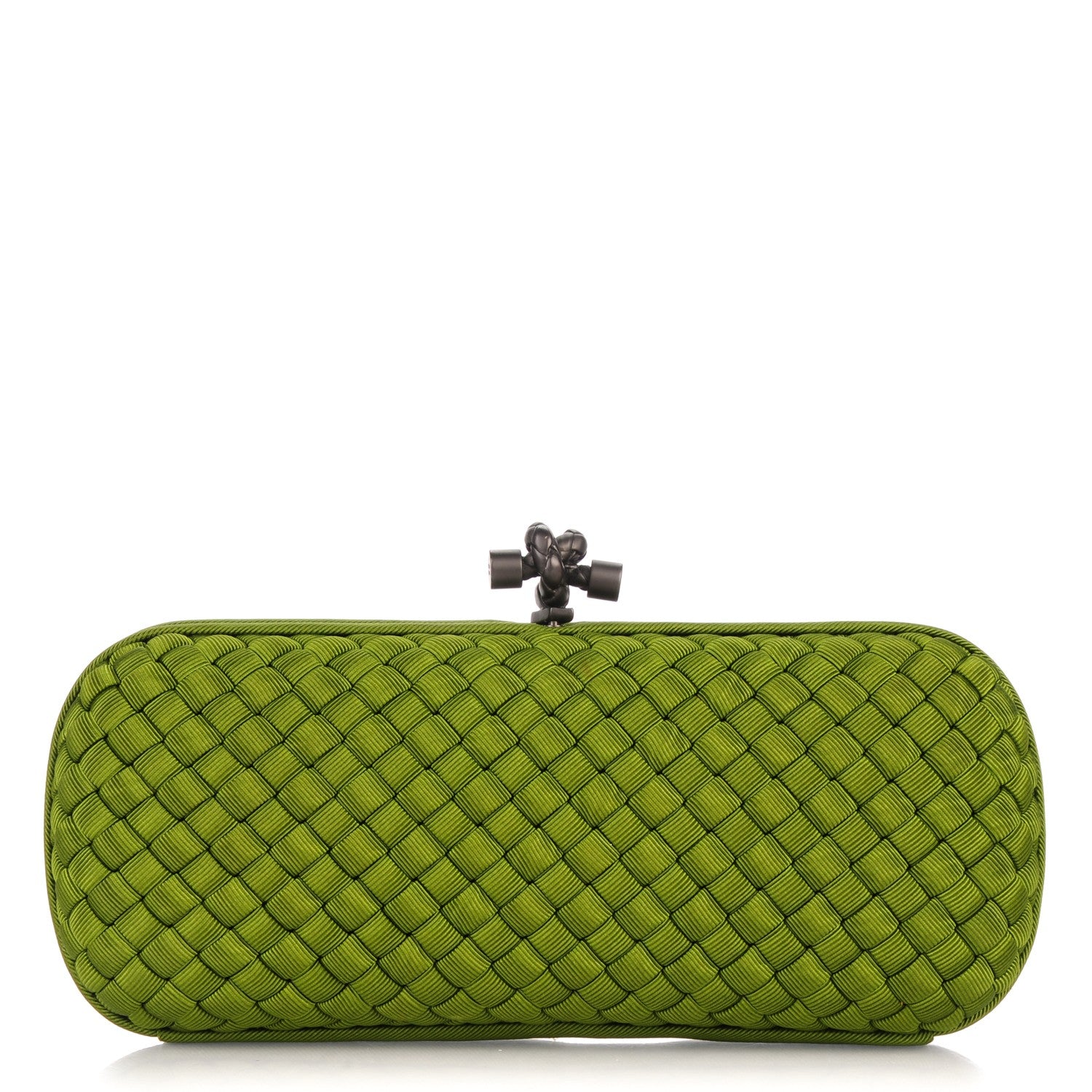 Bottega Veneta Silk Faille Intrecciato Knot Clutch 1 of 6