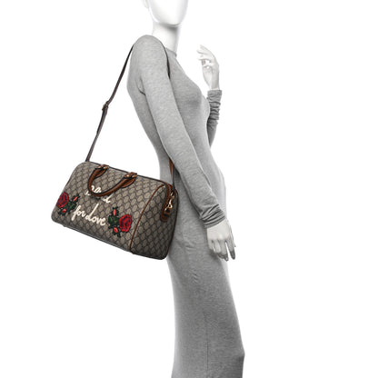 Gucci GG Supreme Monogram Blind for Love Embroidered Medium Boston Beige Tuscany 2 of 11