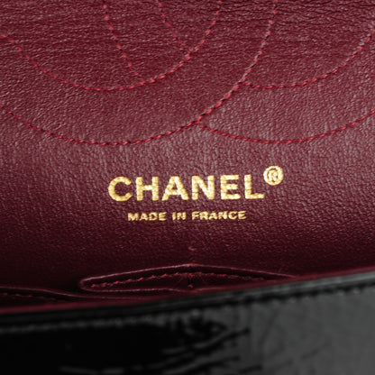 Chanel Crackled Patent Calfskin Puzzle 2.55 Reissue 226 Flap Black 6 of 8
