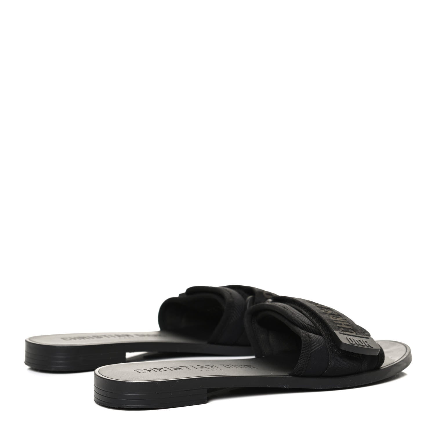 Christian Dior Technical Stretch Fabric Camouflage Dio(r)evolution Slide Sandals 36 Black Military 4 of 11