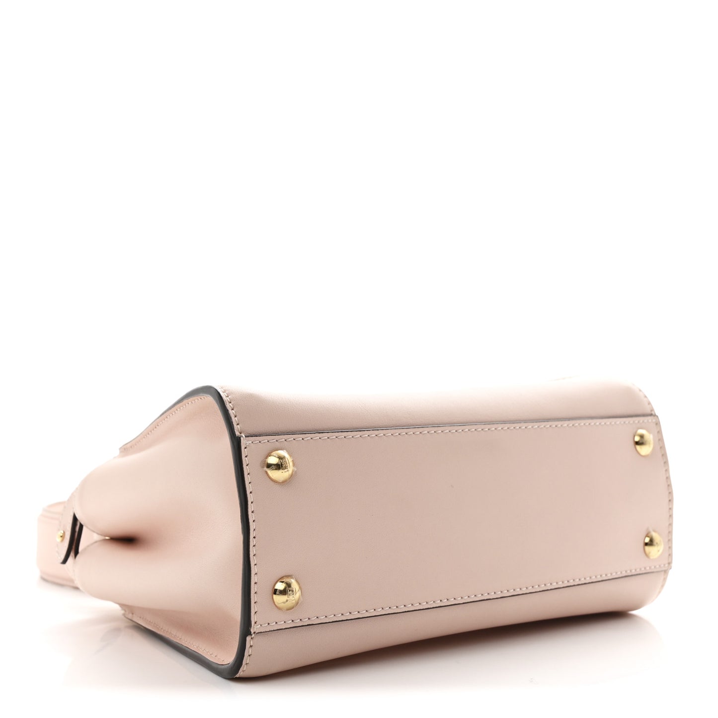Vitello Seta Canvas FF Embroidered Mini Peekaboo Iconic Satchel Rosa Confetto