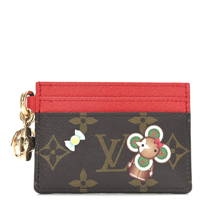 Louis Vuitton Monogram LV Charms 2024 Christmas Animation Candy Factory Card Holder Candy Red 1 of 7