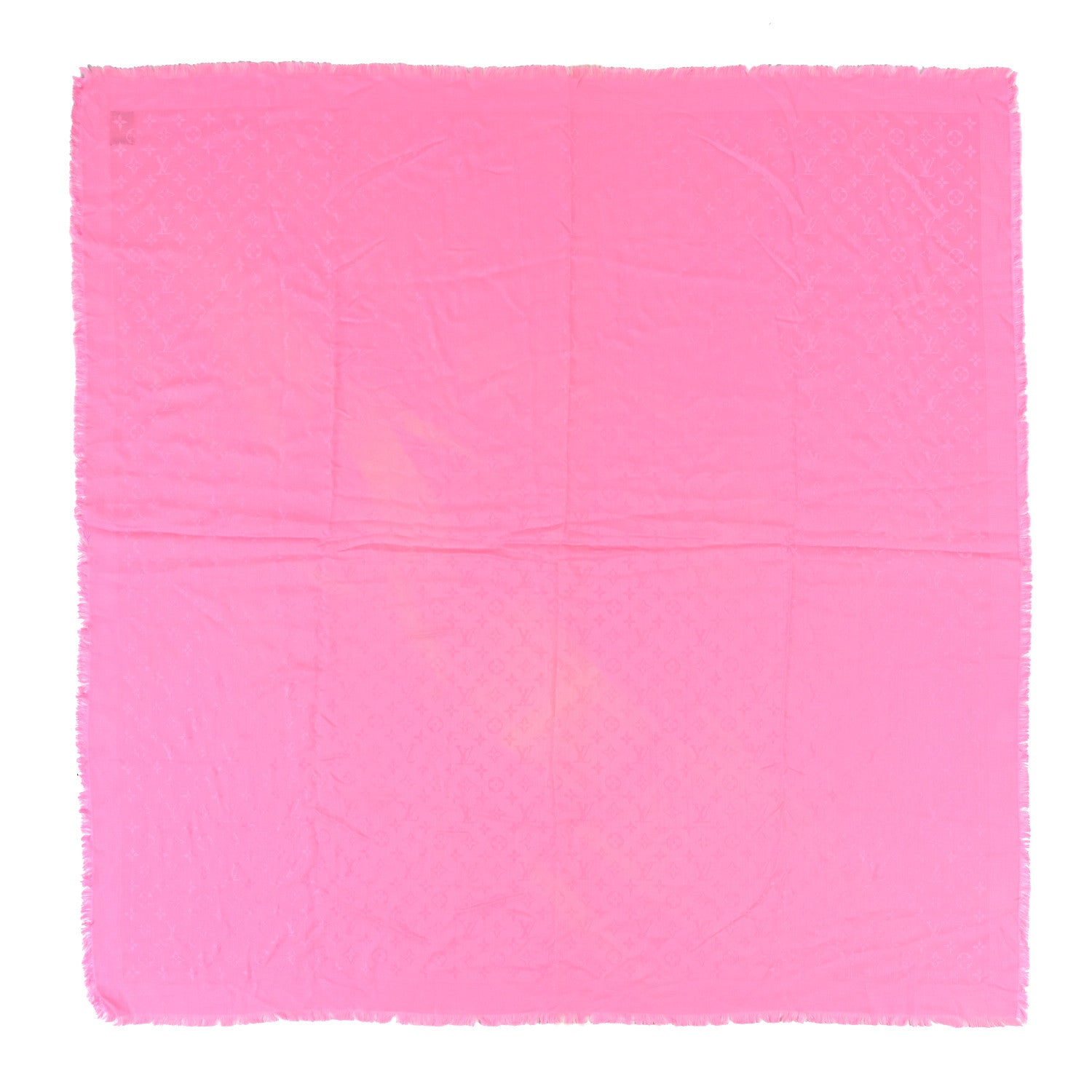 Louis Vuitton Silk Wool Monogram Shawl Velvet Rose 1 of 3