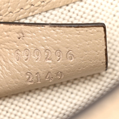 Gucci GG Supreme Monogram Textured Dollar Calfskin Mini Horsebit 1955 Shoulder Bag Beige Mystic White Oatmeal 7 of 11