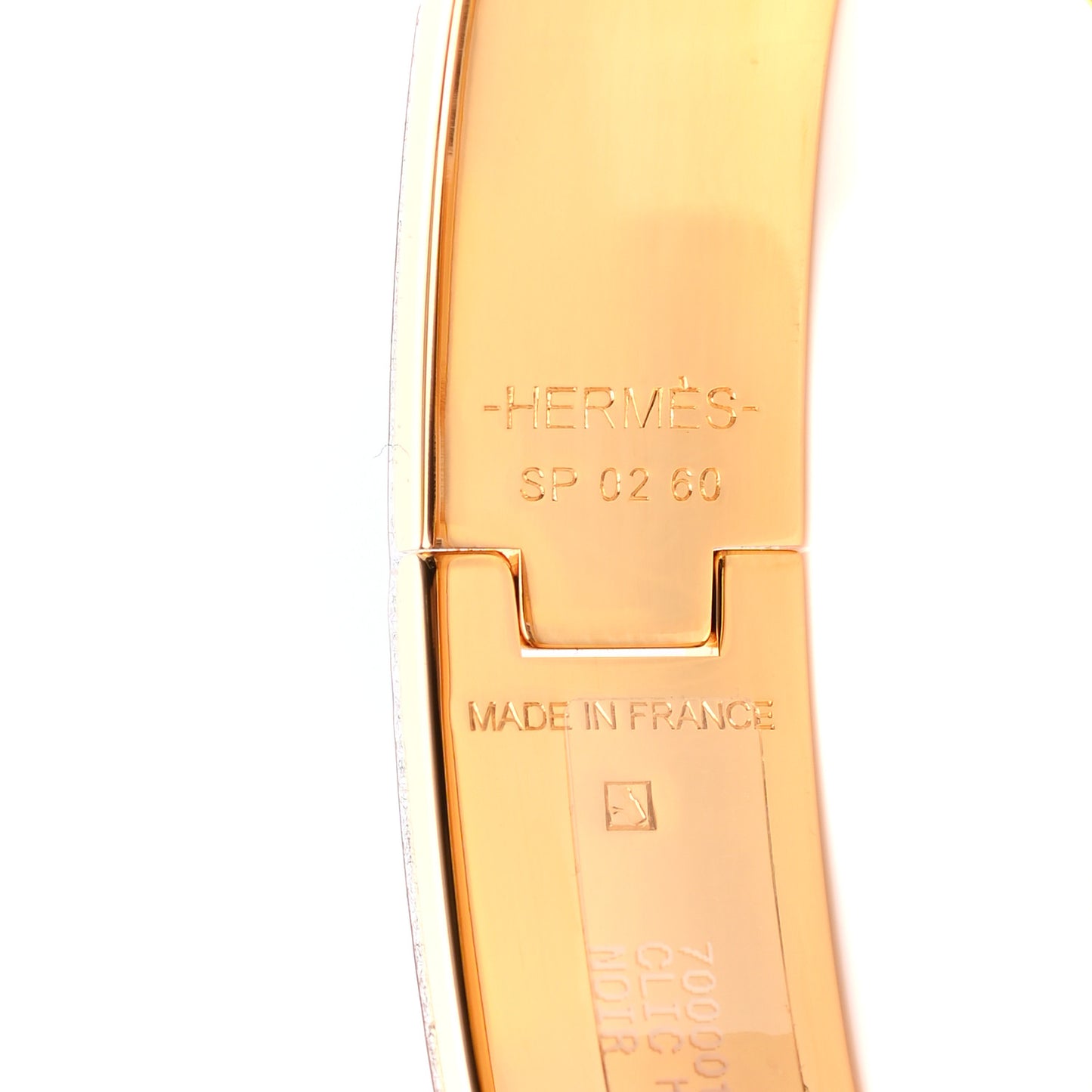 Enamel Narrow Clic Clac H Bracelet PM Black