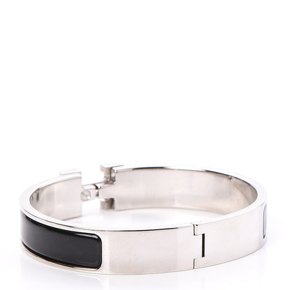 Hermes Enamel Narrow Clic Clac H Bracelet GM Black 3 of 5