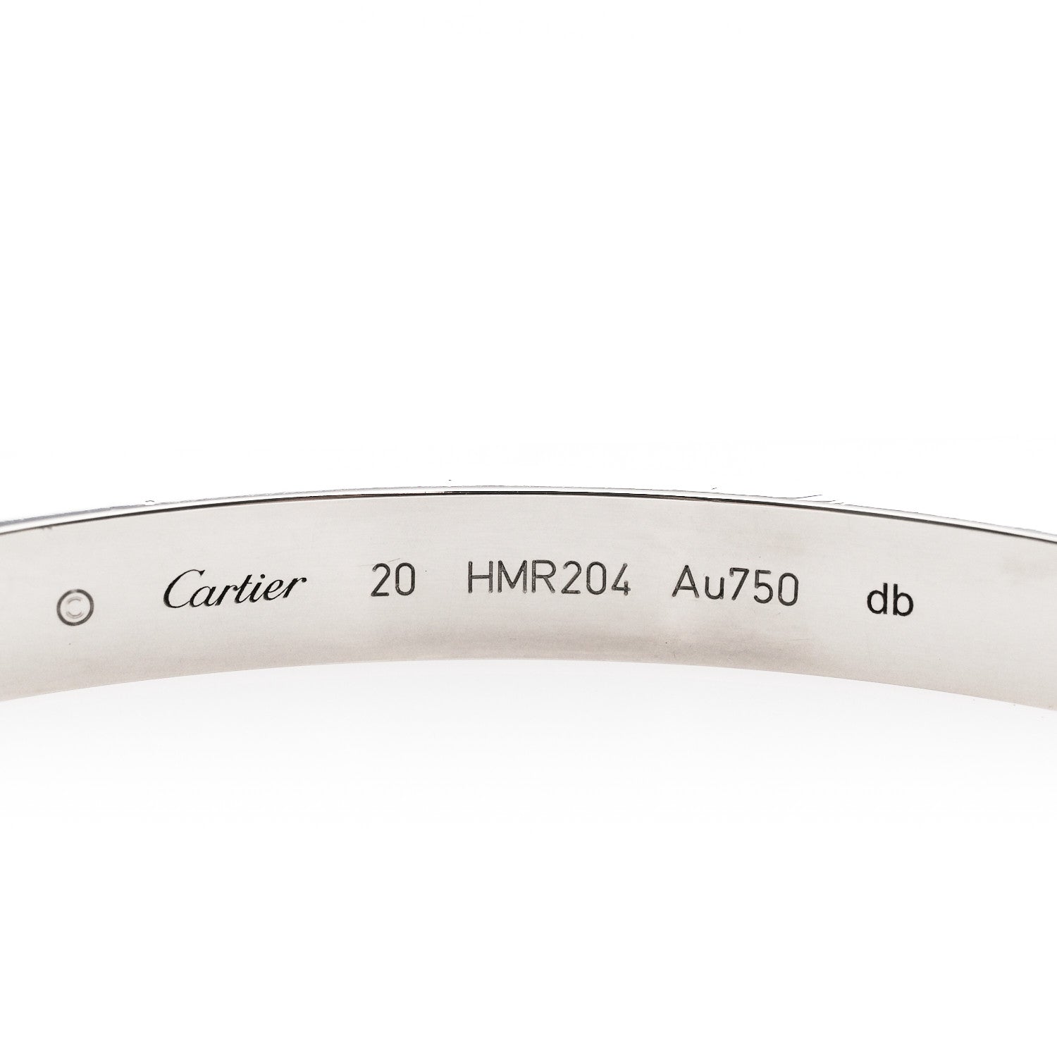 Cartier 18K White Gold LOVE Bracelet 20 3 of 4